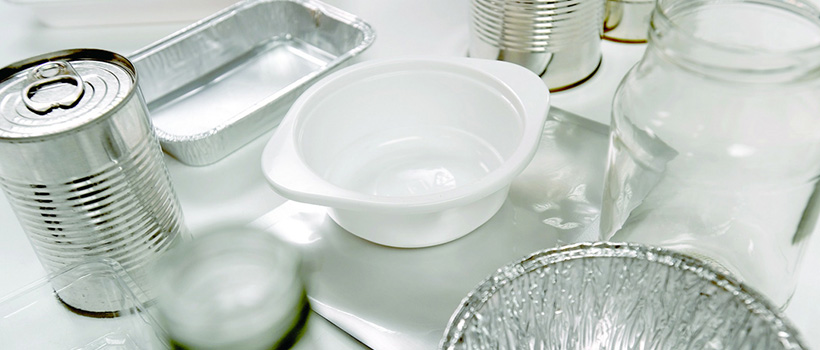 Selection of recyclable food packaging