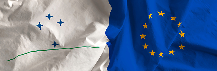 EU and Mercosur flags joined
