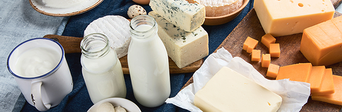 Selection of dairy products