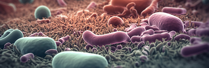 Gut microbiome 3D model