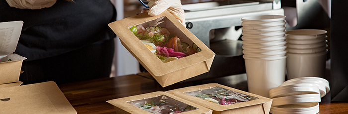 Pre-packaged food in coffee shop