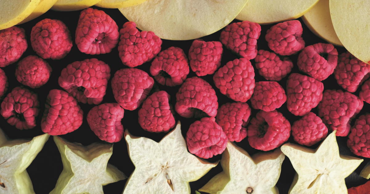 Processed raspberries