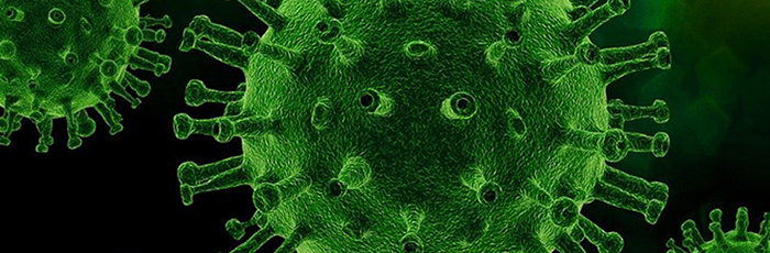 Coronavirus graphic in green