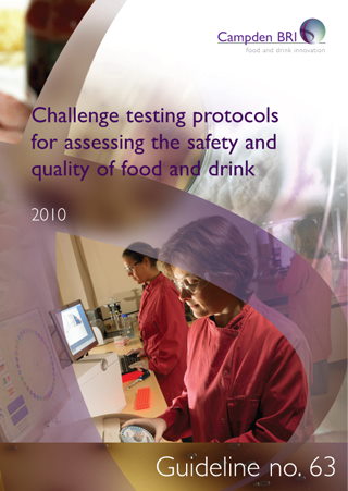 Cover for G63 Challenge testing protocols for assessing the safety and quality of food and drink