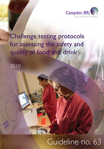 Cover for G63 Challenge testing protocols for assessing the safety and quality of food and drink