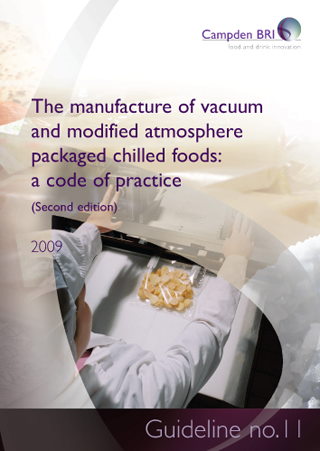 Cover for G11/2 A code of practice for the manufacture of vacuum and modified atmosphere packaged chilled foods