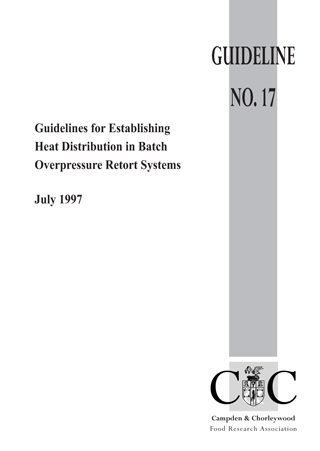 Cover for G17 Guidelines for establishing heat distribution in batch overpressure retort systems