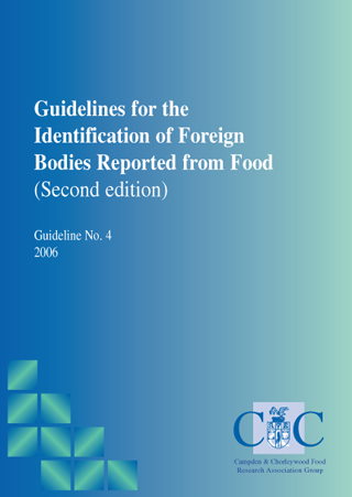 Cover for G4 Guidelines for the identification of foreign bodies reported from food 2nd Ed