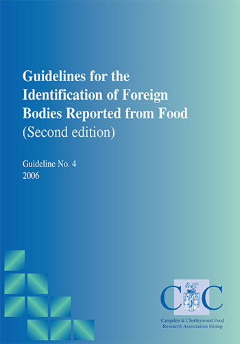 Cover for G4 Guidelines for the identification of foreign bodies reported from food 2nd Ed