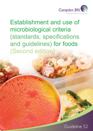 Cover for G52/2 Establishment and use of microbiological criteria - standards, specification & guidelines - for food 2nd Edition