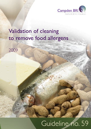 Cover for G59 Validation of cleaning to remove food allergens