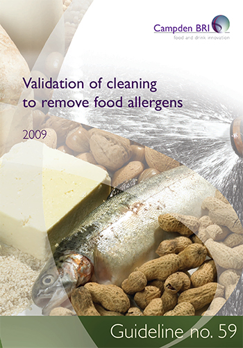 Cover for G59 Validation of cleaning to remove food allergens