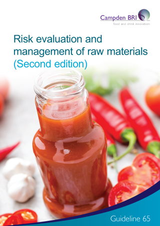 Cover for G65/2 Risk evaluation and management of raw materials