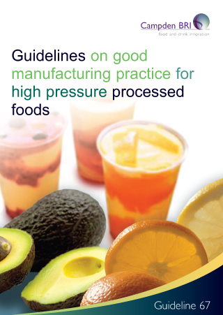 Cover for G67 Guidelines on good manufacturing practice for high pressure processed foods