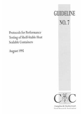 Cover for G7 Protocols for performance testing of shelf stable heat sealable containers