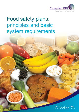 Cover for G76 Food safety plans: principles and basic system requirements