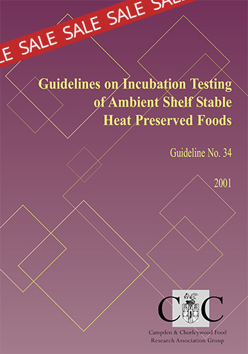 Cover for G34 Guidelines on the incubation testing of ambient shelf stable heat preserved foods