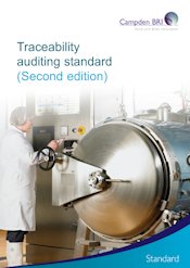 Cover for TAST1E2 Campden BRI Traceability Auditing Standard  2nd Edition