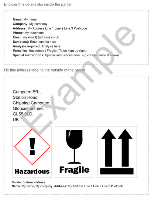 Sample label example